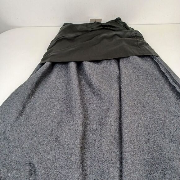 Reformation Lucy Maxi Skirt Size 2 Dark Academia Women Pockets In Charcoal Wool - Picture 5 of 12